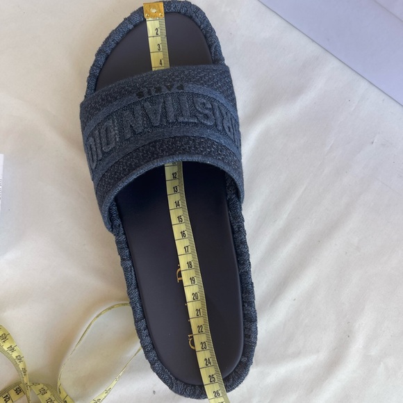 REAL Christian Dior Oblique DWay Platform Sandals Sizes 38 US 8 Denim New - Picture 14 of 15